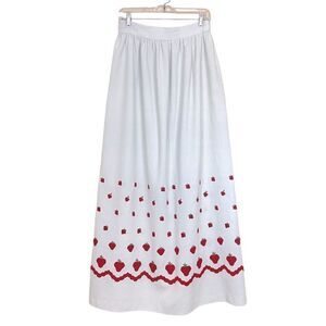 Vintage 70’s Strawberry Embroidered Maxi Skirt